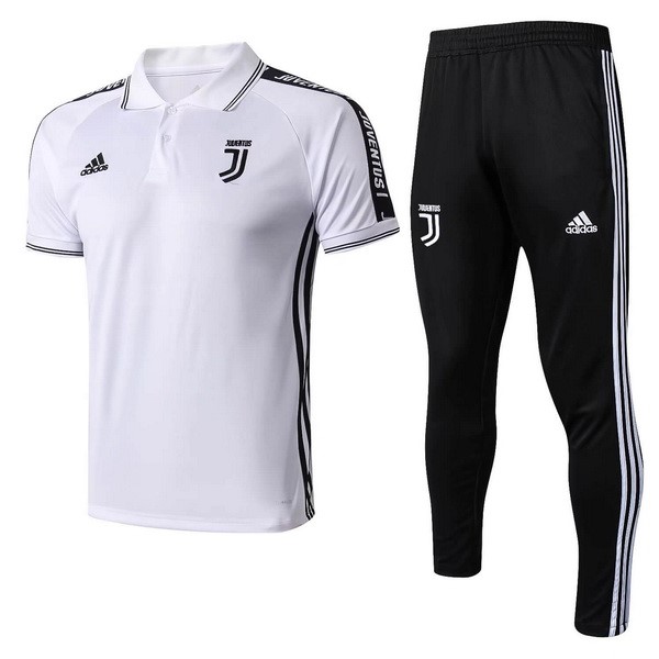 Polo Ensemble Complet Juventus 2019-20 Blanc Noir